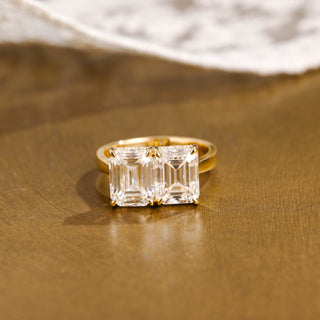2 CT Round Three Stones Lab Grown Diamond Engagement Ring