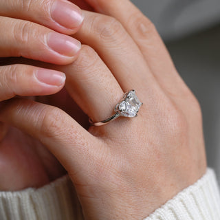 2 CT Round Three Stones Lab Grown Diamond Engagement Ring