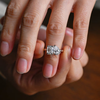 2 CT Round Three Stones Lab Grown Diamond Engagement Ring