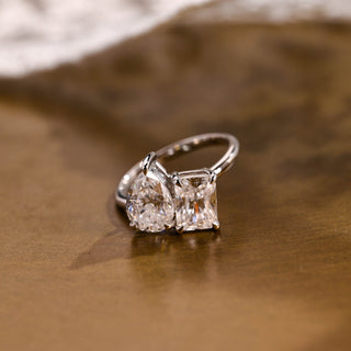 2 CT Round Three Stones Lab Grown Diamond Engagement Ring
