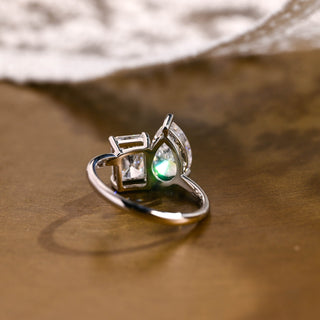2 CT Round Three Stones Lab Grown Diamond Engagement Ring