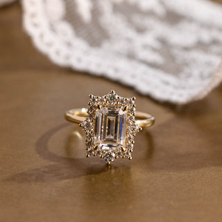 2 CT Round Three Stones Lab Grown Diamond Engagement Ring