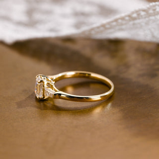 2 CT Round Three Stones Lab Grown Diamond Engagement Ring