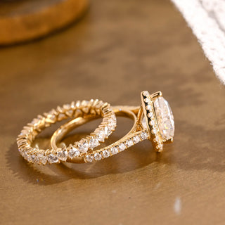 3.0 CT Round Pave Lab Grown Diamond Bridal Set