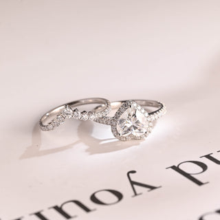 3.0 CT Round Pave Lab Grown Diamond Bridal Set