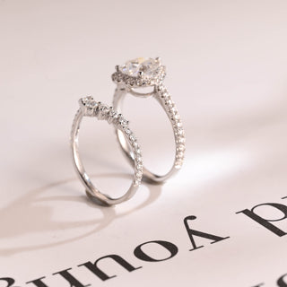 3.0 CT Round Pave Lab Grown Diamond Bridal Set
