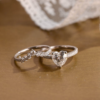 3.0 CT Round Pave Lab Grown Diamond Bridal Set