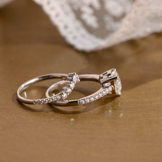 3.0 CT Round Pave Lab Grown Diamond Bridal Set