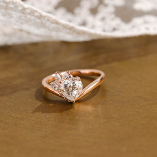 2 CT Round Three Stones Lab Grown Diamond Engagement Ring