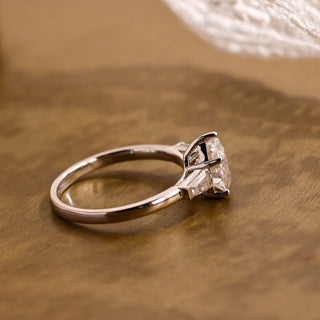 2 CT Round Three Stones Lab Grown Diamond Engagement Ring