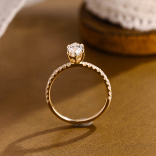 2 CT Round Three Stones Lab Grown Diamond Engagement Ring