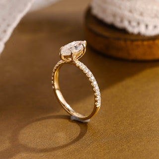 2 CT Round Three Stones Lab Grown Diamond Engagement Ring