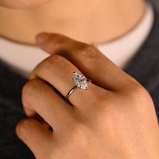 2 CT Round Three Stones Lab Grown Diamond Engagement Ring