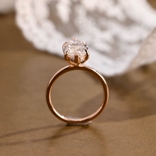 2 CT Round Three Stones Lab Grown Diamond Engagement Ring