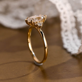 2 CT Round Three Stones Lab Grown Diamond Engagement Ring