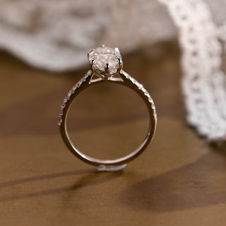 2 CT Round Three Stones Lab Grown Diamond Engagement Ring