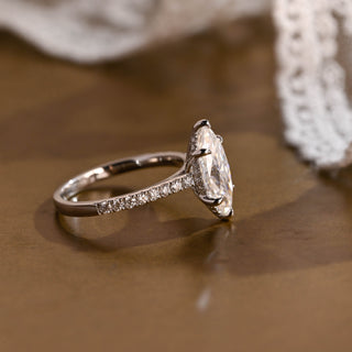 2 CT Round Three Stones Lab Grown Diamond Engagement Ring