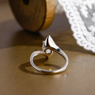 2 CT Round Three Stones Lab Grown Diamond Engagement Ring