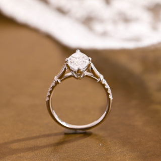 2 CT Round Three Stones Lab Grown Diamond Engagement Ring
