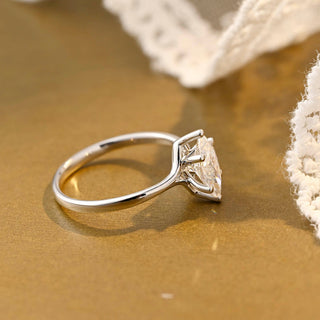 2 CT Round Three Stones Lab Grown Diamond Engagement Ring