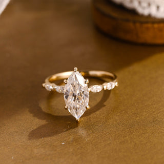 2 CT Round Three Stones Lab Grown Diamond Engagement Ring