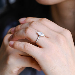 2 CT Round Three Stones Lab Grown Diamond Engagement Ring