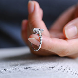 2 CT Round Three Stones Lab Grown Diamond Engagement Ring