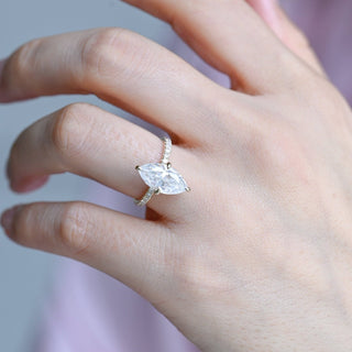 2 CT Round Three Stones Lab Grown Diamond Engagement Ring
