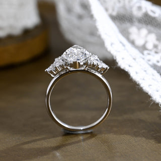 2 CT Round Three Stones Lab Grown Diamond Engagement Ring