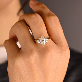 2 CT Round Three Stones Lab Grown Diamond Engagement Ring