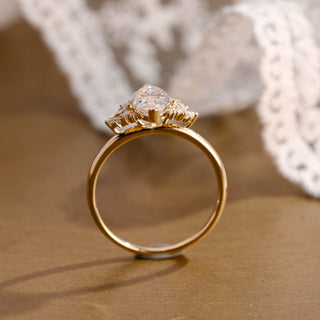 2 CT Round Three Stones Lab Grown Diamond Engagement Ring