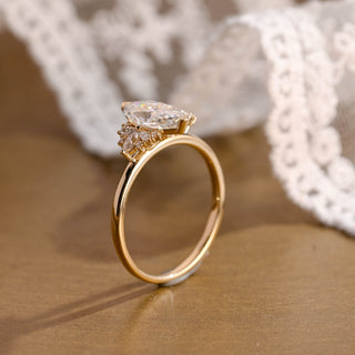 2 CT Round Three Stones Lab Grown Diamond Engagement Ring