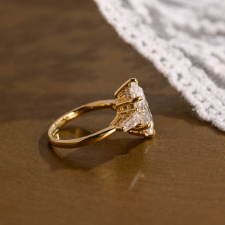 2 CT Round Three Stones Lab Grown Diamond Engagement Ring