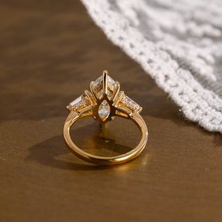 2 CT Round Three Stones Lab Grown Diamond Engagement Ring