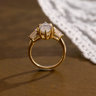 2 CT Round Three Stones Lab Grown Diamond Engagement Ring