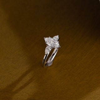 2 CT Round Three Stones Lab Grown Diamond Engagement Ring