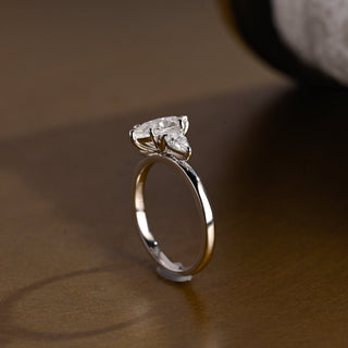2 CT Round Three Stones Lab Grown Diamond Engagement Ring