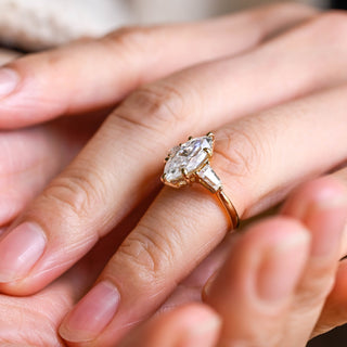 2 CT Round Three Stones Lab Grown Diamond Engagement Ring