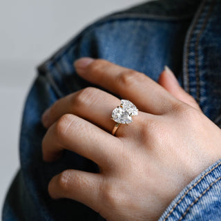 2 CT Round Three Stones Lab Grown Diamond Engagement Ring