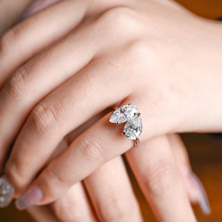 2 CT Round Three Stones Lab Grown Diamond Engagement Ring