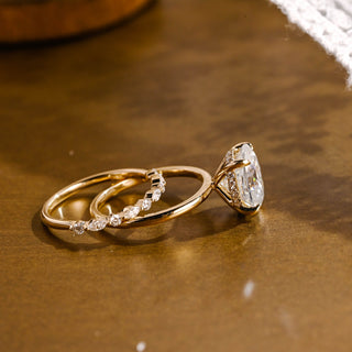 3.0 CT Round Pave Lab Grown Diamond Bridal Set