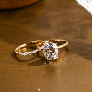 3.0 CT Round Pave Lab Grown Diamond Bridal Set