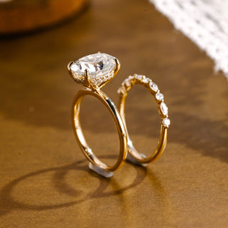 3.0 CT Round Pave Lab Grown Diamond Bridal Set