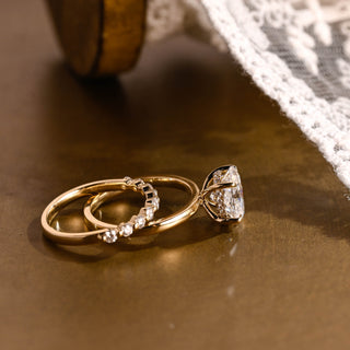 3.0 CT Round Pave Lab Grown Diamond Bridal Set