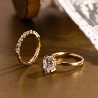 3.0 CT Round Pave Lab Grown Diamond Bridal Set