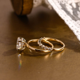 3.0 CT Round Pave Lab Grown Diamond Bridal Set