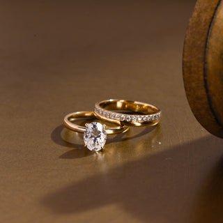 3.0 CT Round Pave Lab Grown Diamond Bridal Set