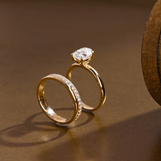 3.0 CT Round Pave Lab Grown Diamond Bridal Set