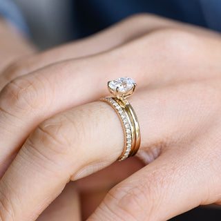 3.0 CT Round Pave Lab Grown Diamond Bridal Set