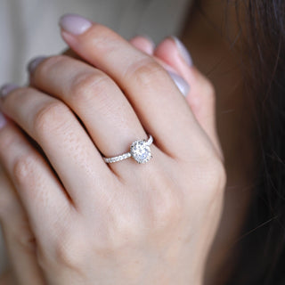 2 CT Round Three Stones Lab Grown Diamond Engagement Ring